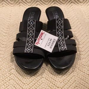 Glamorous Black Wedge Heels Size 8